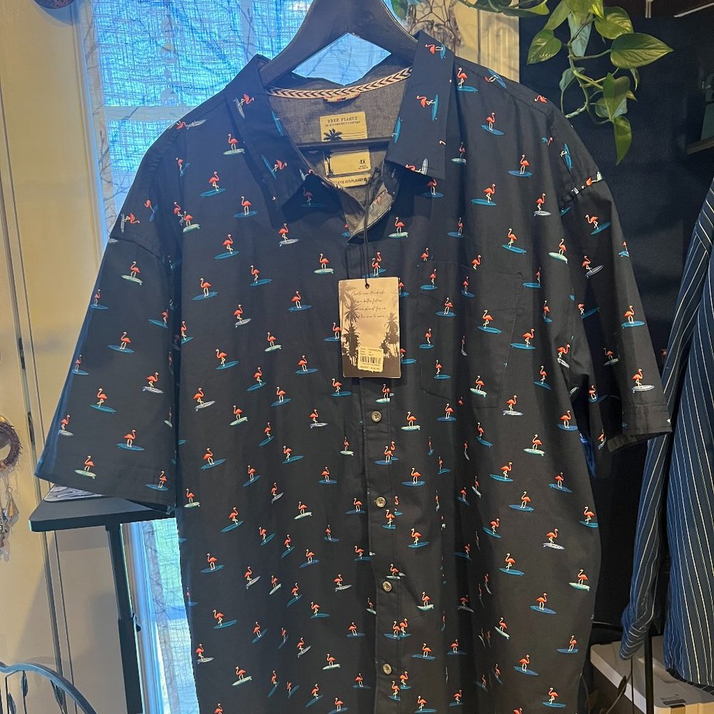 Flamingo Button Down